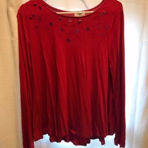 Old Navy Long Sleeve Top Red M